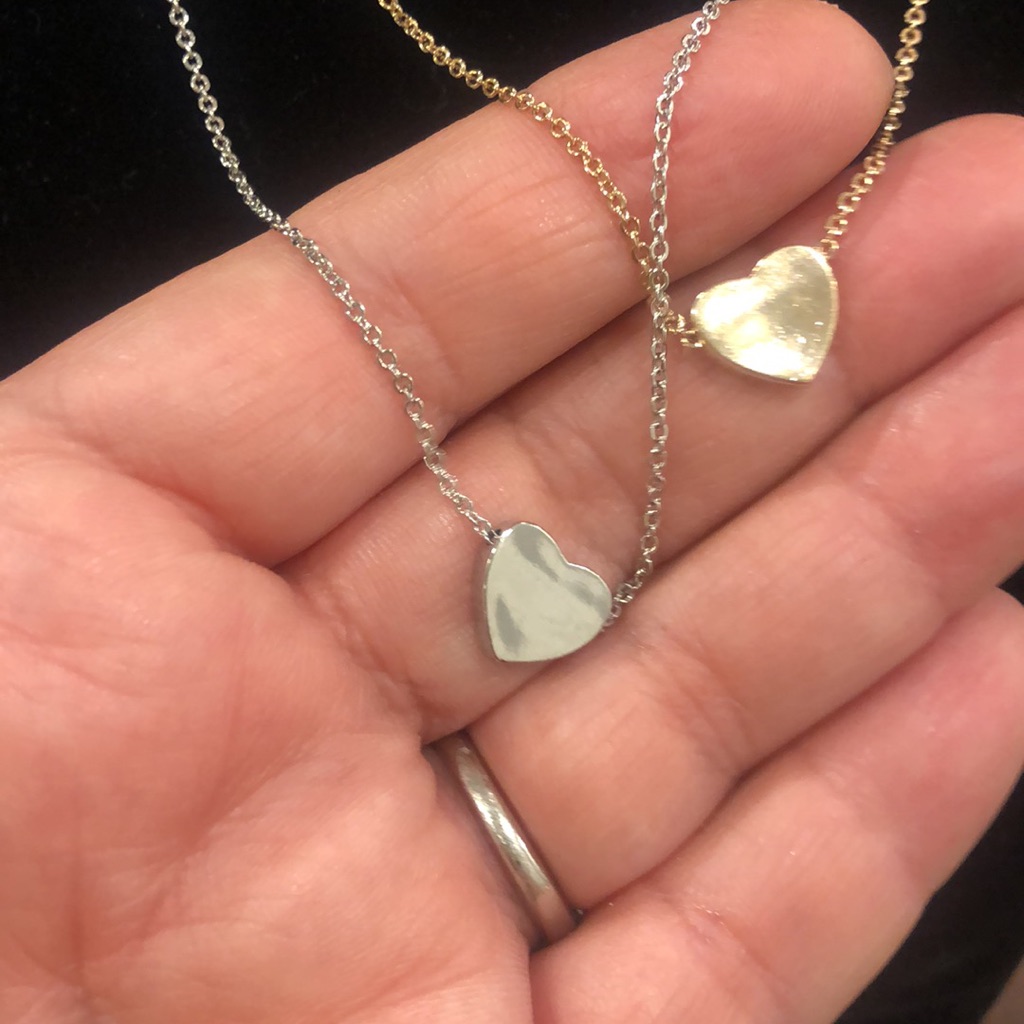 Little Polished Sculptural Heart Necklace,Nwt-Boutique